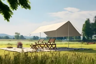 郊外露营玩耍背景