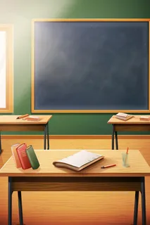 简约教室清新学习插画海报背景