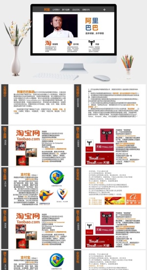 阿里巴巴公司介绍PPT模板预览图