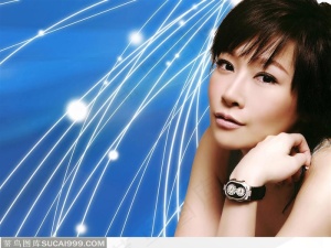 高清美女戴双圈女士手表放电眼