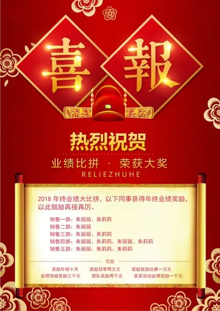 喜报战报海报贺喜光荣榜金榜题名