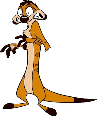 卡通动漫动画狮子王辛巴臭鼬惊吓矢量图素材