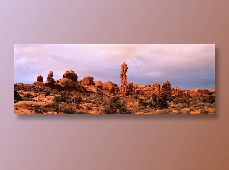 唯美沙漠石头风化风景图片