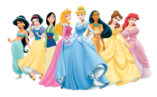 卡通人物迪士尼公主系列免抠贴图白雪公主睡美人灰姑娘PNG素材