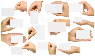 多款拿着空白纸片的手部动作高清图片手势图片