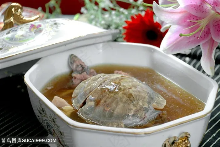 土茯苓煲龟的美食图片