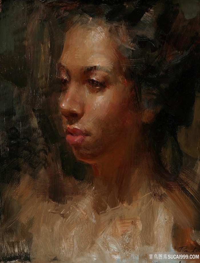 西方妇女高清肖像油画