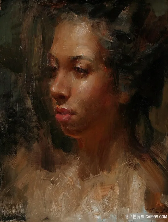 西方妇女高清肖像油画