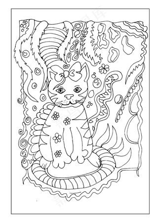 卡通猫咪简笔画图片