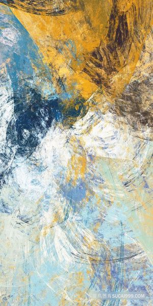 高清水彩艺术抽象装饰画