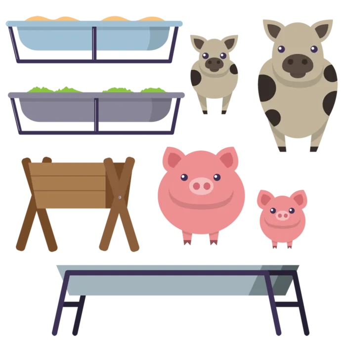 卡通现代农业动物