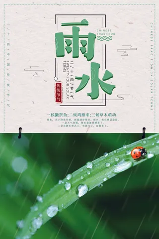 二十四节气雨水雨水雨水海报