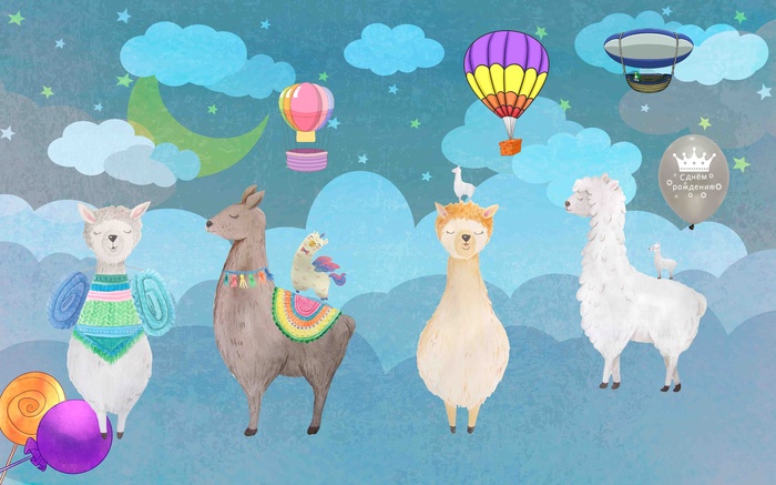 卡通儿童房背景墙壁纸壁画壁布