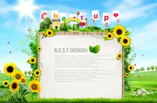 欢迎春天开花背景