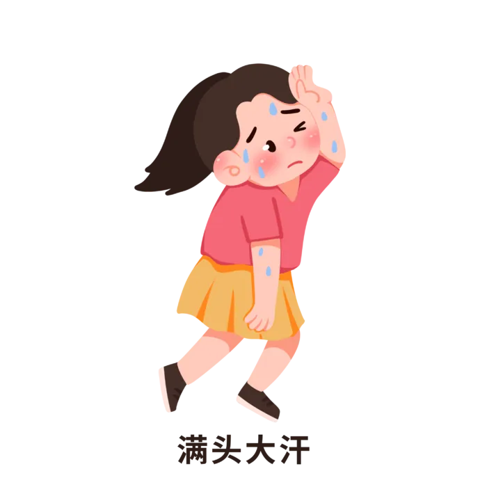 手绘夏季预防中暑科普医疗插画