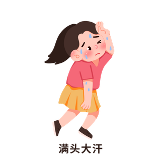 手绘夏季预防中暑科普医疗插画