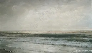 新泽西海滩油画风景画