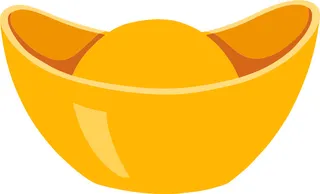 矢量免抠金元宝