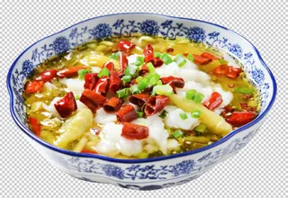 酸菜鱼免扣素材