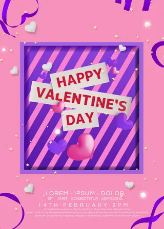 设计情人节爱情海报