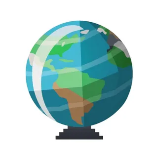 地球仪蓝色矢量元素