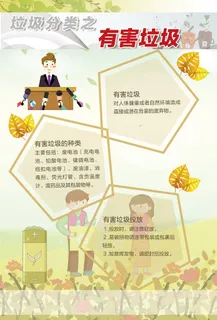 农村垃圾分类有害垃圾环保海报
