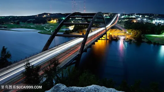 高速天桥城市风景画壁纸