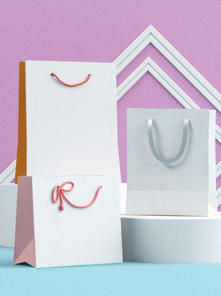 VI样机贴图手提袋包装logo样机