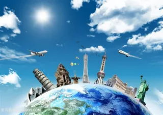 环游世界旅行创意图片