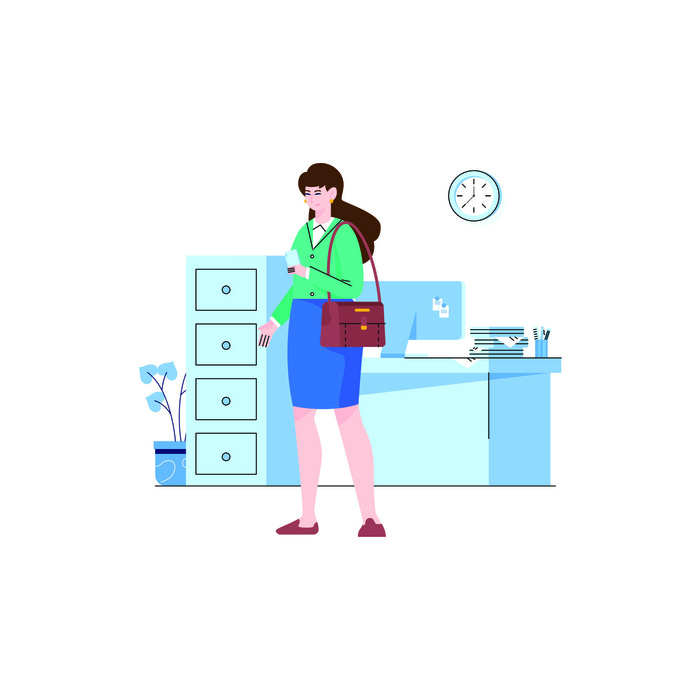 扁平化人物场景办公互联网等距ai矢量设计网页海报UI素材插画