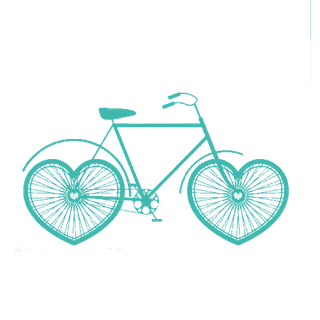 爱心自行车情人节
