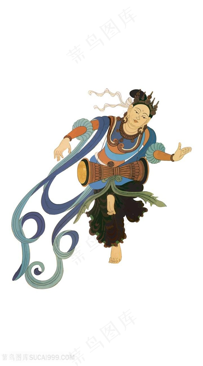 敦煌菩萨矢量壁画