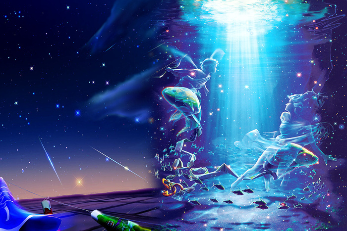 卡通儿童大海背景