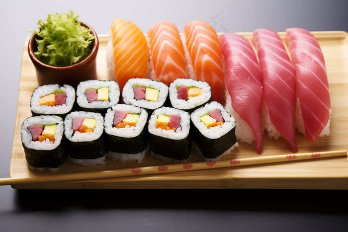 寿司三文鱼鱼籽手握美食摄影图(4032x2688)