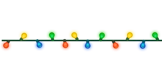 矢量图 花环 电灯泡 年货 新年 装饰 假日 节日 灯