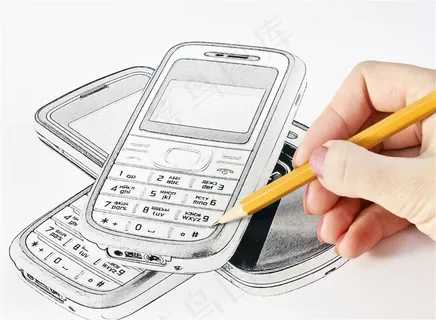 手机素描绘画图