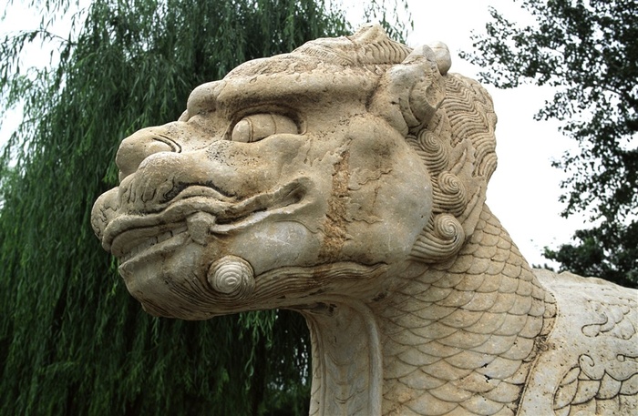 十三陵石麒麟图片
