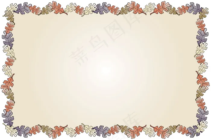 卡通叶子花框图片
