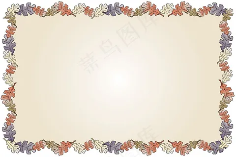 卡通叶子花框图片