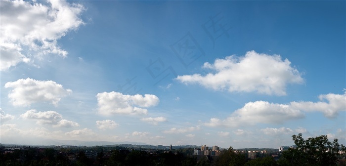 蓝天白云天空背景