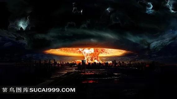 原子弹核弹爆炸的蘑茹云