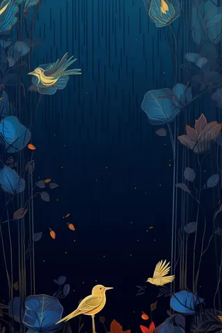 高端大气蓝色金色荷花线条背景