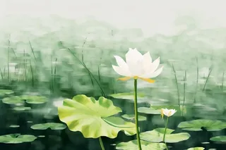 简约水墨绿色国风背景