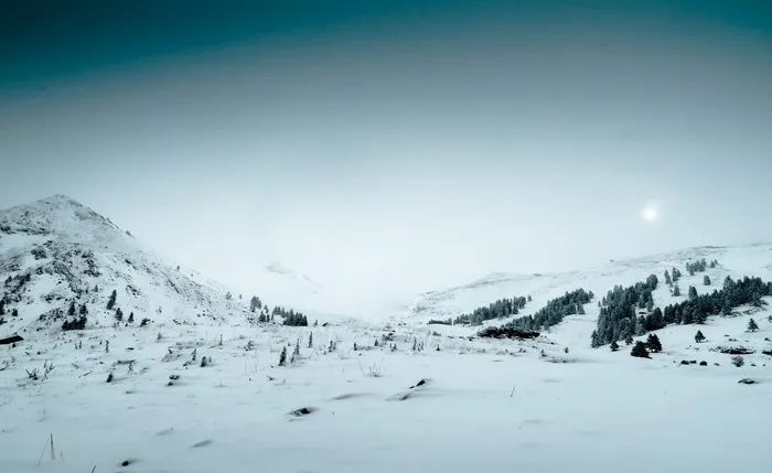 背景冬天白雪风景
