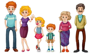 一家人卡通简笔