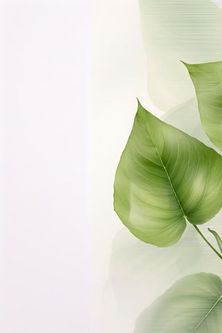 简约清新树叶纹理背景