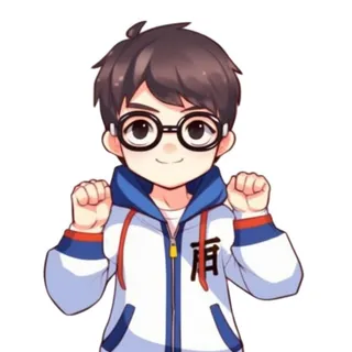 学生加油姿势免抠