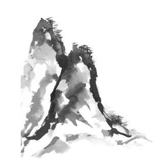 山水画素材中国风水墨画素材元素中国画