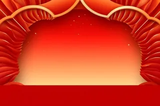 红色丝绸飘带背景