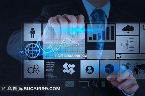 手指与触摸屏科技元素高清图